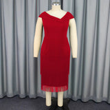Asymmetrical Collar Sleeveless Tuxedo Party Ball Elegant Dress Dress Dress