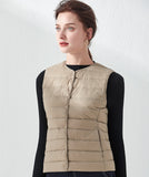 Autumn And Winter New Light Style Women's Down Jacket Vest Casual Without Collar Fashion Sleeveless Down Vest Coat-Outfit