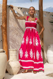 New Hot Women's Beach Dress Holiday Style Printed Wrapped Breast