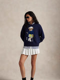 New Women's Round-Necked Bear Cartoon Casual Age-Reed Knitted
