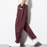 Pants Men's Casual Pants Harun Pants Summer Men's Pants Chinese Linen Men's Cotton Linen Loose Pants 2021-Outfit