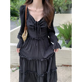 Toloer Wood Ear Temperament Light Mature Large Size Fat Mm Dress Female Summer 2024 New Design Sense Small Small Skirt-Outfit
