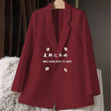 Toloer Suit Jacket Female Spring And Autumn 2024 New Small Spring And Autumn Suit Jacket Temperament Korean Version Casual Women-Outfit