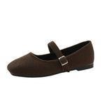 Jane Shoes Women 2025 New Retro Square Head Shallow Soft Sole With Skirt French Evening Hair Single
