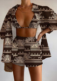 Fashion Casual Print Three-Piece Women's