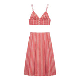 Homemade New Women's Striped Short T-Shirt 2309/692 Mm. Flute Dress