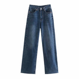 New Spring Style Is High-Waisted And Thin, Loose Straight Trousers, Casual Wide-Leg Pants 6147001-Outfit