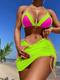 Toloer New 2024 Three-Piece Patchwork Bikini Women's