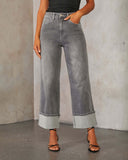 2025 New Elastic Straight Jeans Women's Quality Retro Curly Waist