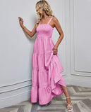 Spring And Summer New Women's Slings To Close The Belt Stripe Holiday Dress Female
