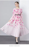 New Women's Dress Dress Oversized Dress Print 100 Folds T-Shirt With T-Shirt Holiday Casual