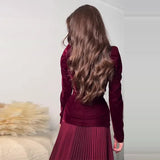 Autumn New Style Splicing Fake Two Elegant Long Dress