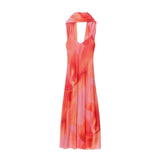 Homemade New Women's Clothing Printed Long Scarf Dress