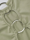 O Ring Cutout Crop Cami Top-Outfit