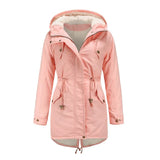 Coats And Jackets 2021 New Winter Fahion Long Sleeve Warm Fleece Plus Size Thick Parker Female Casual Hooded