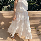 New French Holiday Style Embroidered Small Top Dress Half-Dress Women's Design