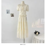 Summer French Temperament Elegant Niche High-End Repair Body High-Waisted A-Character Skirt Fashion
