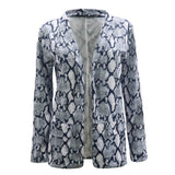Hot Style Autumn / Winter 2023 Sexy Snake Leopard Print Long Sleeve Jacket Women's LQ6690-Outfit