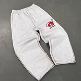 Spring And Summer New Style Simple Fashion Leisure Full Embroidered Leisure Sports Pants Men's Hip Hop Chao Brand Loose Straight Tube-Outfit