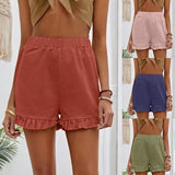 New Women's Shorts Burst Casual High-Waisted Cotton Straight
