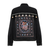 Women Denim Short Jackets Jeans Coats Vintage Fashion Black winter Bohemian Long Sleeve Clothes 2020 Outerwear Ladies