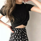 Toloer T-Shirt Women 2024 Summer Korean Version Of The New Loose Students Pure Color Short Slim Jacket Women's