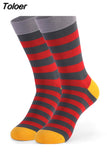 Men's Funny Happy Socks Fine Paragraph Pattern Argyle Color stripeTube Geometric Funny Combed Cotton