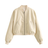 Three-Color Pilot Leather Jacket In