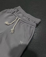 New Popular Five-Pointed Star Printing Series Of Young Couples Casual Fake Two Broad-Legged - Silver-Gray Fake Two-Pants (2261#) / S