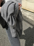 Cashmere Sweater Cardigan Women Single Breasted Long Sleeve Elegant Vintage Jumper Solid Wool Knitted Autumn Winter