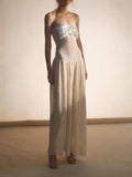 Sexy Style Dress Woman 2025 Summer New Sweet Fresh High-End Feel Breastless Sleeveless Hollow Dress