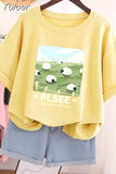 100% Cotton L-6XL T Shirt Plus Size Tshirt Short Sleeve Solid Women Top Summer Print Couple O Neck Oversized T