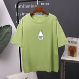 7 color Printed T Shirt Women 2020 New Harajuku Korean Oversized 100% Cotton Summer Tees Ins Soft Female