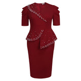 New Nail-Peared Leaf-Side Dress Party Temperament Packed Bing