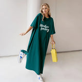 New European Code Large Version Of The Station Short Sleeve Loose Joint Dress Dress Women's Summer