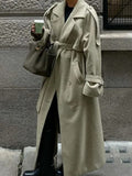 Autumn And Winter Explosion Temperament Clapping Belt Long Hair Coat Single