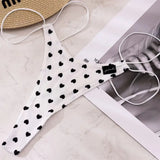 Cotton Strip Single With Sexy Thong Lady English Letter Logo Thong Trousers Women's