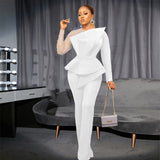 Designer's Stitched Nail Bead Jumpsuits Skinny Banquet Dresses For