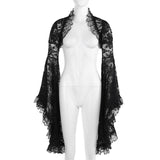 Court Style Vintage Lace Long-Sleeved Blouse Retro Court Style Bra Blouse Girl-Outfit
