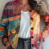 New 3D Printed Women's Cardigan Knitted Jacket Spring Autumn Shirt