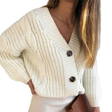 Wish Sweater Women 2025 Autumn And Winter Loose Size Mahjong Button Coarse Sweater