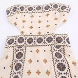 New Summer Positioning Print Hollowed-Out Waist Sling Dress-Outfit