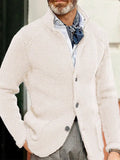 New Products - Dress Men's Casual Long-Sleeved Pure Color Knit Coat Men's