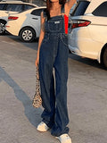 Vintage Washed Boyfriend Denim Overall-Outfit