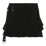 Toloer Street Personality Chicken Eye Low Waist Skirt 2023 Spring / Summer New Hot Girl Style-Outfit