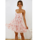 Spring And Summer New Holiday Style Sexy Print High-End Sling Dress Women Have