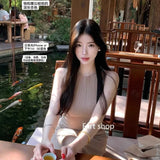 Temperament-Sleeveless Vest Dress Women's Summer Hottie Tight Knitted Long Dress Open Pocketed Ass