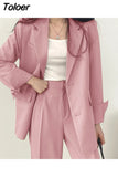 Women Blazer Elegant Fashion Casual Solid Color All-match Turndown Collar Chic Classic Clothing Blazer Spring Autumn NEW