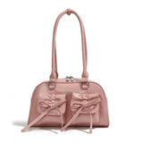 The Galactic Satchel Bow Leather Shoulder Bag-Outfit