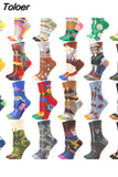 Socks Women Funny Harajuku Colorful Socks Cute Egg Food Art Printing Comfortable Fashion Harajuku Socks 2023